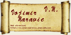 Vojimir Maravić vizit kartica